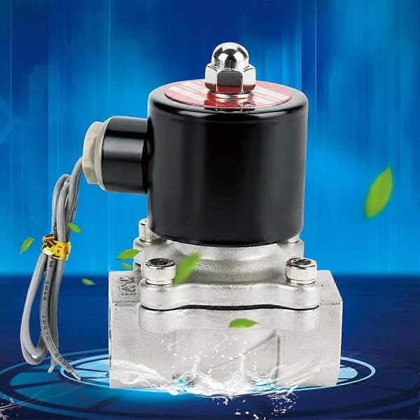 12V G3/4\" Rustfrit stål 304 Normalt Lukket Elektrisk Magnetventil 2 Positioner 2 Veje