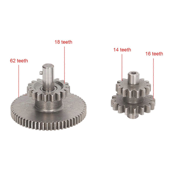 2 Sett Motor Motor Gear Akselsett Rustsikker Prosess Erstatning for CG125 150 Motorsykler ATVer