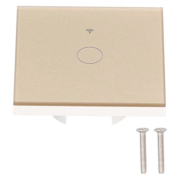 Enkelt Touch Switch til Tuya Zigbee Intelligent Fjernbetjent Lyskontaktplade med Baggrundsbelysning (Guld)