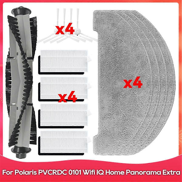 Til PVCRDC 0101 Wifi IQ Home Panorama Ekstra Rulle Sidebørste Hepa Filter Moppe Robot Støvsuger Dele