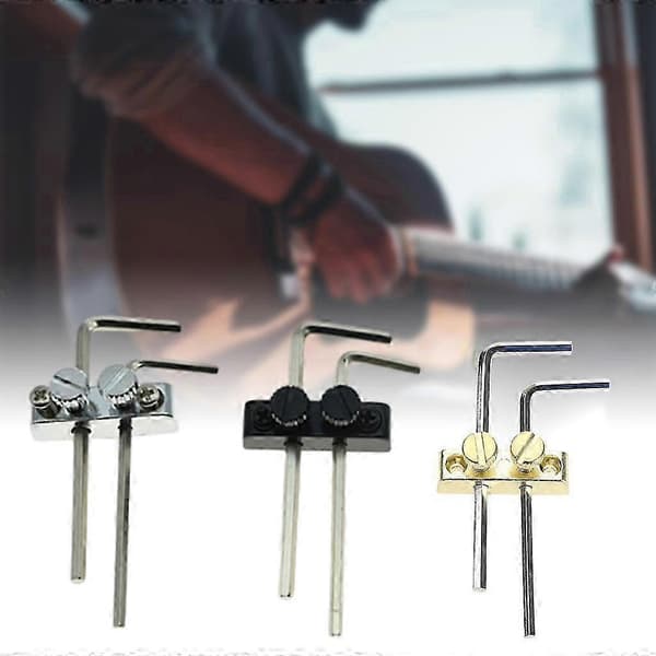Guitar Bas Nøgle Skruenøgle Holder Udskiftning Headstock Hexagonal Nøgleholder Black