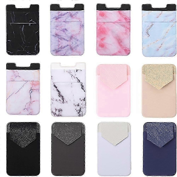 Ny Mobiltelefon Kortholder Universal Mobiltelefon Bakside Kortholder Elastisk Lommebok Festes Med Lim Kontanter Kreditt ID Myk Lomme s202412121395 gold2