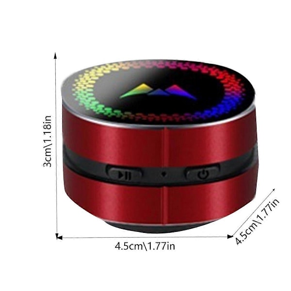 Luujohdin Kaiutin TWS Langaton Mini Stereo Ääni Kannettava LED Värikäs Valo Luujohdin Kaiutin - Punainen