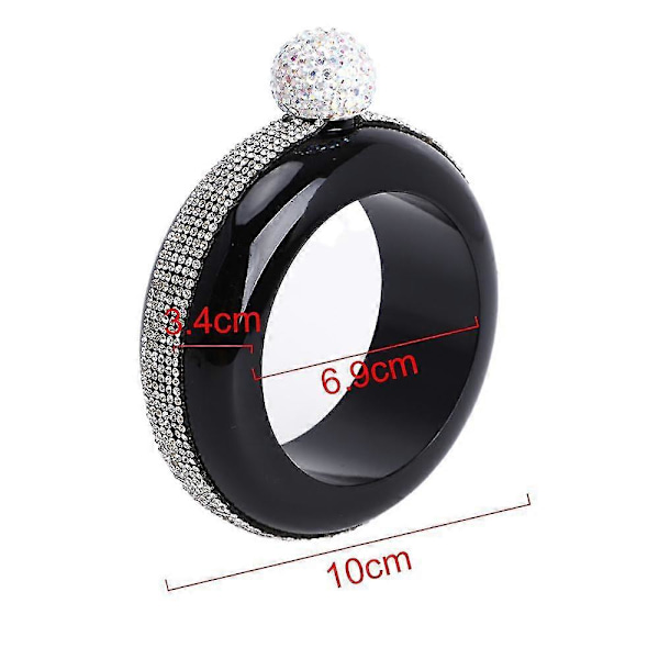 Armbåndsflaske Armbåndsflasker Kreativt Rustfritt Stål Og Lommeflaske diamondblack