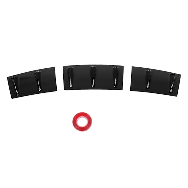3 stk. Chassis Deflektor Universal Sort Baglæbe Hajfinne Spoiler Vinge Splitter Læbe Diffuser til Corolla Glossy Sort