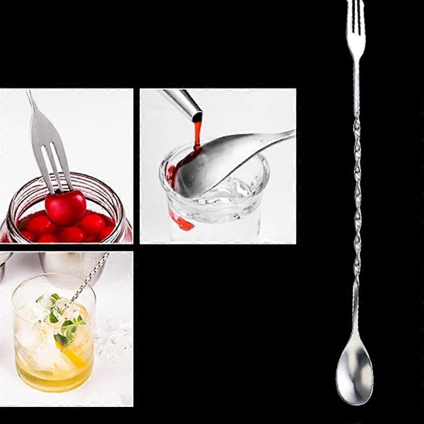 Cocktail Shaker Sæt i Rustfrit Stål Bartender Fuldt Sæt af Værktøjer
