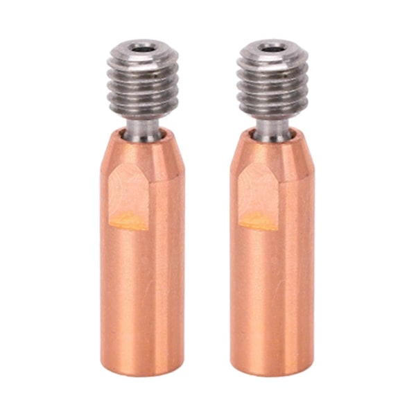 2 stk. 3D-skriverhalsdyse Ti-legering Kobber Bimetall for Ender 3 3 V2 3 Pro Hotend 1,75 mm boring