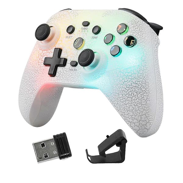 Ns21 Trådløs Spillkonsoll+Mottaker for Switch///Android/Ios 6-Akse Gyro Joystick Dobbel Motor Bluetooth Gamepad B