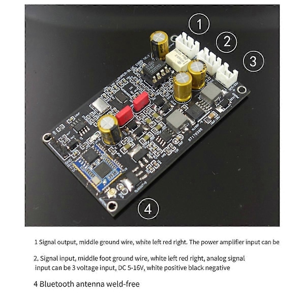 Opgrader Bluetooth 5.3 AK4493S Dekodningsmodul Analog Input Hård Dekodning for HD LDAC