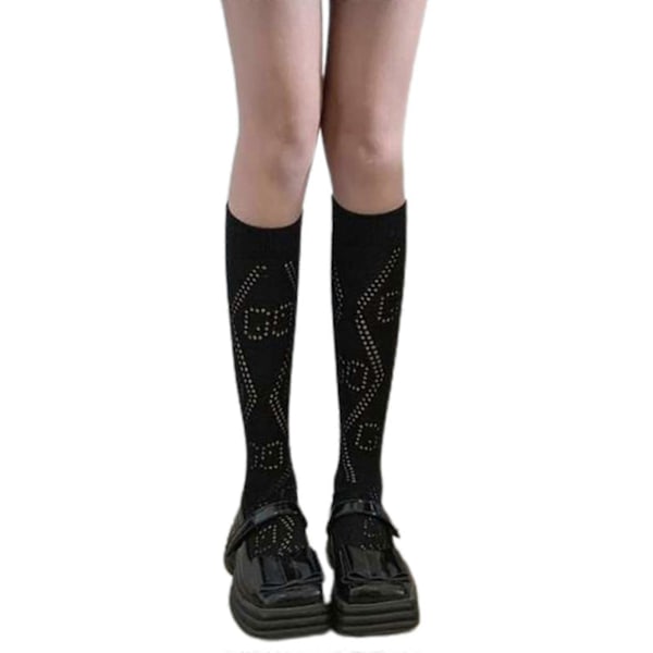 Jk Sukka Lolita Säärystimet Ontto Jk Sukka Harajuku Pitkä Sukka Löysä Sukka Black wave pattern h