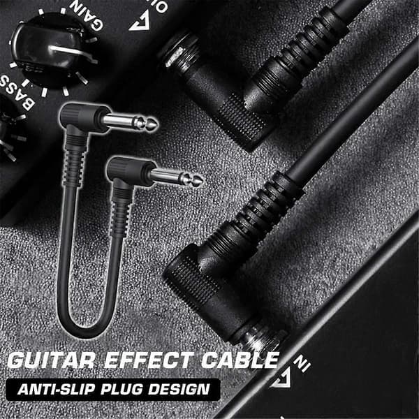 1 st Pedal Kabel Musikinstrument Patchkabel 15cm Elektrisk Gitarr Effektkabel för Musikälskare Speltillbehör