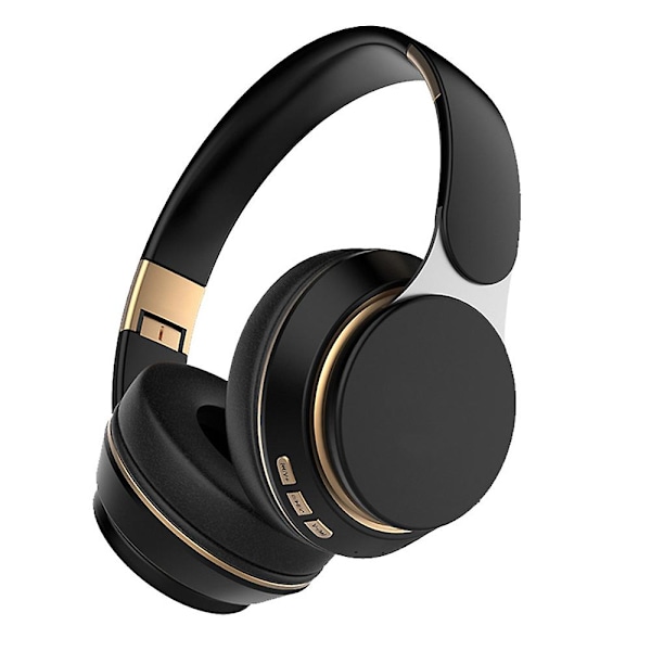 Trådlösa Over Ear Hörlurar, Bluetooth Hörlurar Med Mikrofon, Vikbart Stereo Trådlöst Headset Sport Datorheadset Dark blue