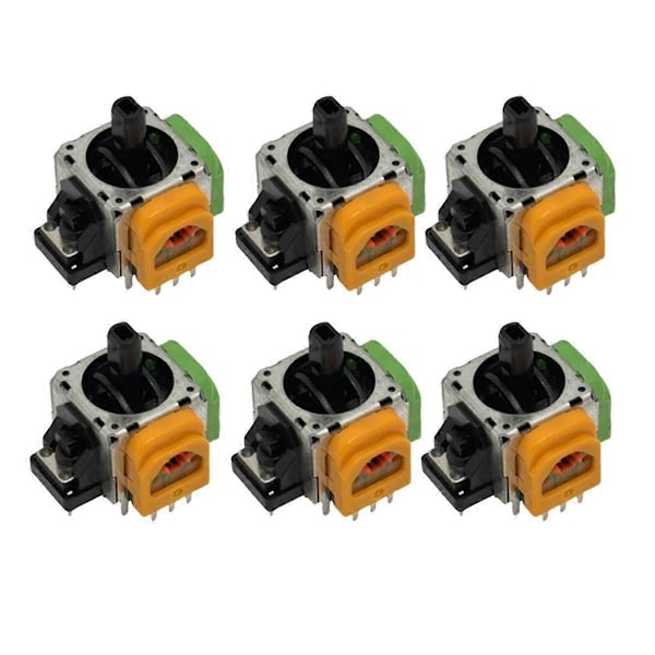 6 stk. Hall elektromagnetisk joystick høypresisjons justerbar elektromagnetisk IC Hall tommelspak 3D analog spak