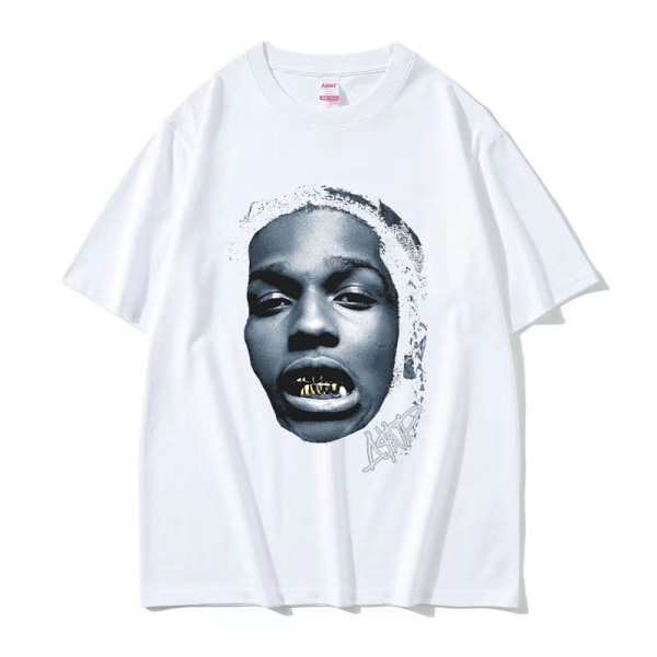 Rappare Young Thug Thugger Röd Vintage Grafisk T-shirt Herr Dam Hip Hop Street Tee q06015 White S