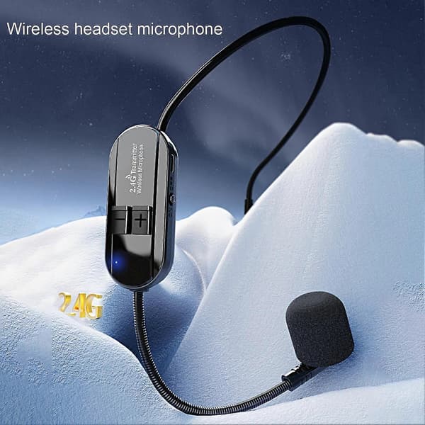1 Sæt Mikrofon Headset Høj Troskab Intelligent Støjreducerende Plug Play 2.4G Trådløs Saxofon Mikrofon til Stemmeforstærker