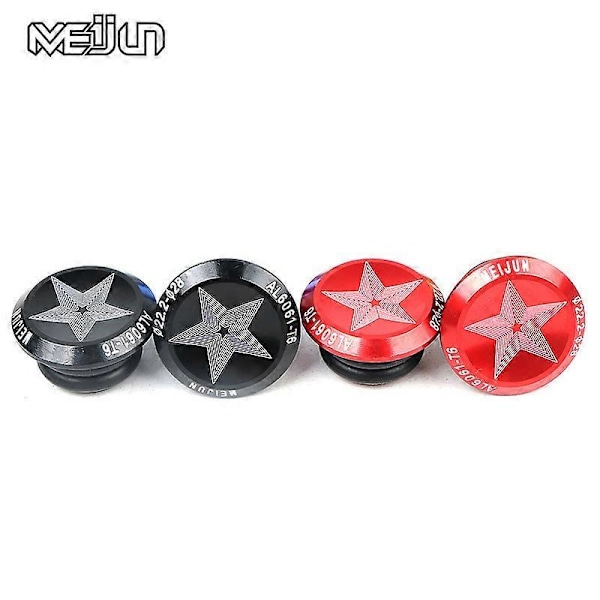 MEIJUN 2 stk. Mountain Bicycle Sykkel Sykling Aluminium Legering Styrehåndtak Plug Styrehåndtak Bar End Stoppers Rød