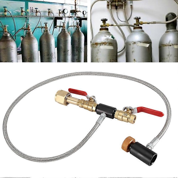 CGA-320 CO2 Cylinder Påfyldningsadapter med Slange Til Fyldning af Sodavandstank 36 uden Måler