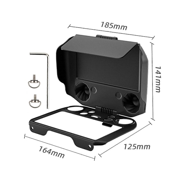 2-i-1 Solskærm Beskyttelsescover Skygge Vinkeljustering Anti-ridse Skjult Underpanel Design Etui til DJI Mini 3 Pro/til Mavic 3 med RC PRO Kontrol