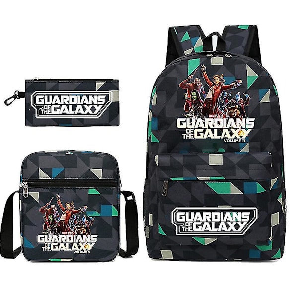 Guardians Of The Galaxy 3-pack Ryggsäckar Cartoon Barn Pojkar Flickor Skolväska Lättvikts Studenter Vattentät Kapacitet Mochilas style 7