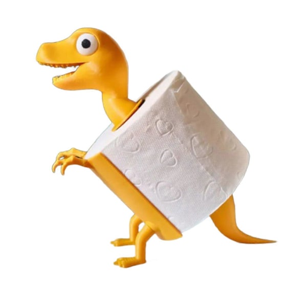 3D-printad dinosaurie toalettpappershållare, fristående, rolig pappershållare för badrum, skrivbordsdekoration
