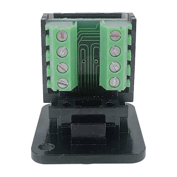5 STK RJ45 Hunn Panelmontert Skrueklemmer Adapter, D-Type RJ45 8P8C Hunn til 8-pinners Terminal