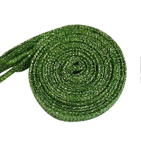 110cm Moderne Flade Glitter Farvede Sko Snørebånd Canvas Sneaker Snørebånd Snor Light Green