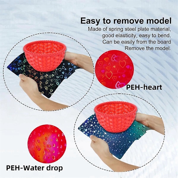 +Raindrop PEH Ark 3D Dobbeltprintet Magnetisk Fjederstålplade til X1 X1C P1S P1P A1 257x257MM