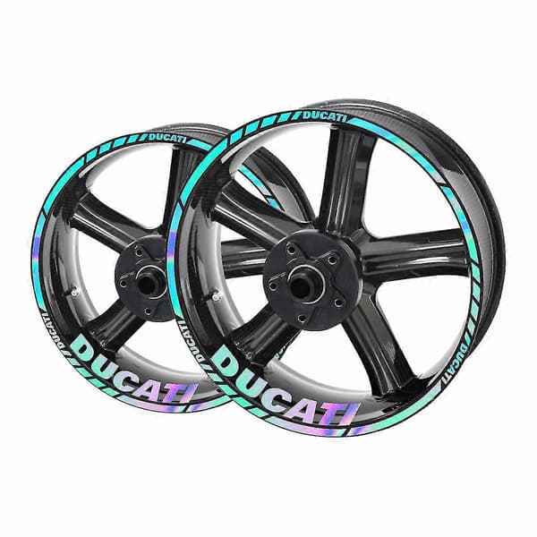 Reflekterende Hjulsticker Felg Logo Dekal for Ducati Red