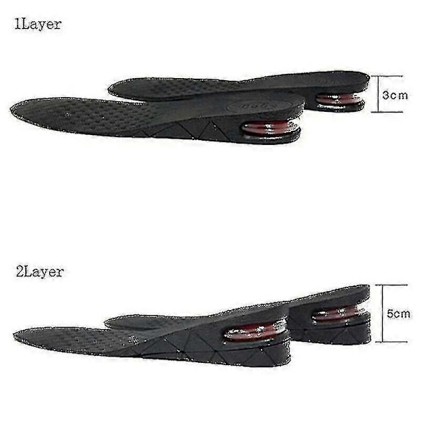 Unisex 3cm 5cm 7cm Eller 9cm Hælhøyde Økende Sko Løft Innersåle I 4 Layer(9cm)