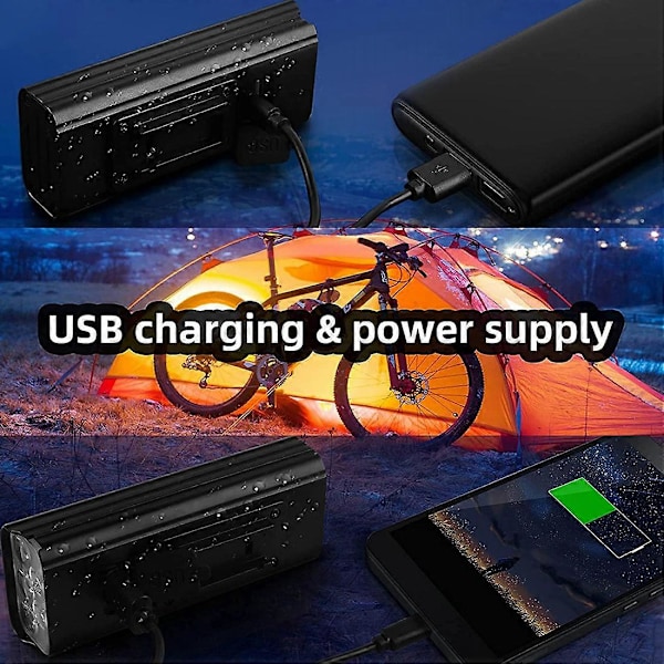 Super Klare Cykellygter For og Bag, 7000 Lumen USB Genopladelig Kraftig LED Vandtæt Cykel Forlygte