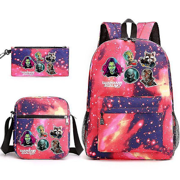Guardians Of The Galaxy 3-pack Ryggsäckar Cartoon Barn Pojkar Flickor Skolväska Lättvikts Studenter Vattentät Kapacitet Mochilas style 16