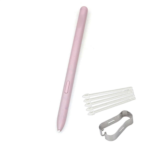 Skjerm Touch Penn for Galaxy Tab S6 Lite S6Lite P610 P615 Magnetisk med Erstatningsblyant og Klips Rosa