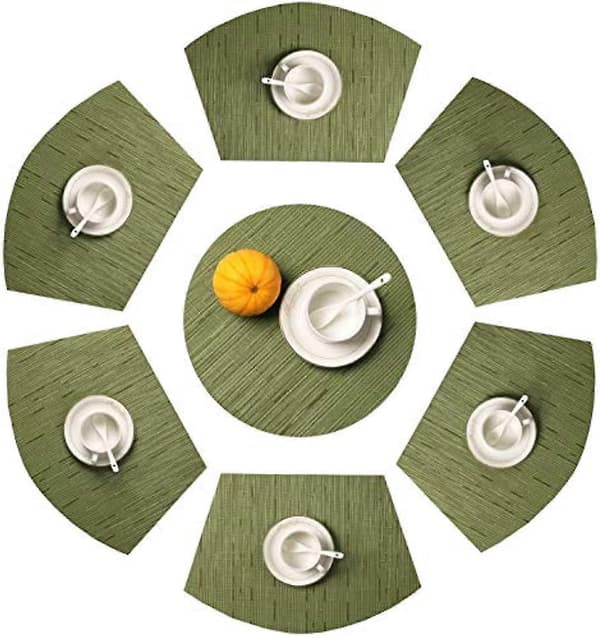 Runde Bordbrikker Sett med 7 Brikker Green