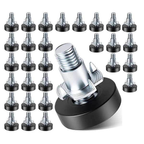 30 stk. møbelfødder, sorte plastik møbelben, justerbare nivelleringsfødder, bordben, møbelfødder til bunden