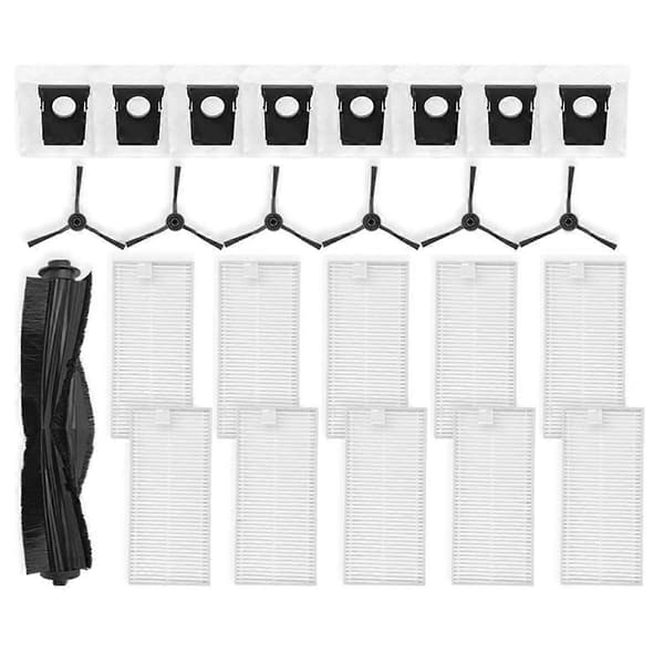 For J20 / W20 / W20 Pro Robotstøvsuger Hovedbørste Sidebørste Hepa Filter Støvpose Tilbehør