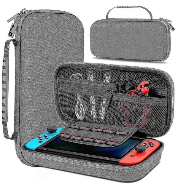 Kannettava suojakotelo Nintendo Switch -konsolille ja -tarvikkeille