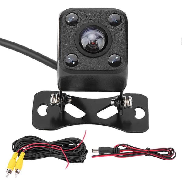 Högupplöst Bil Backkamera Mörkerseende IP67 Backvy Backmonitor med 4LED-ljus