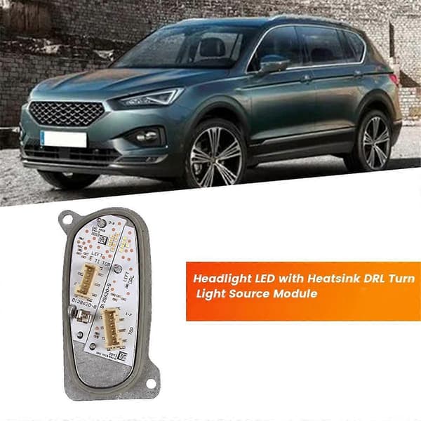 Bilfrontlyktmodul LED med kjøleribbe for Seat Tarraco 2019-2024 DRL Blinklysmodul 5FJ941475 Venstre