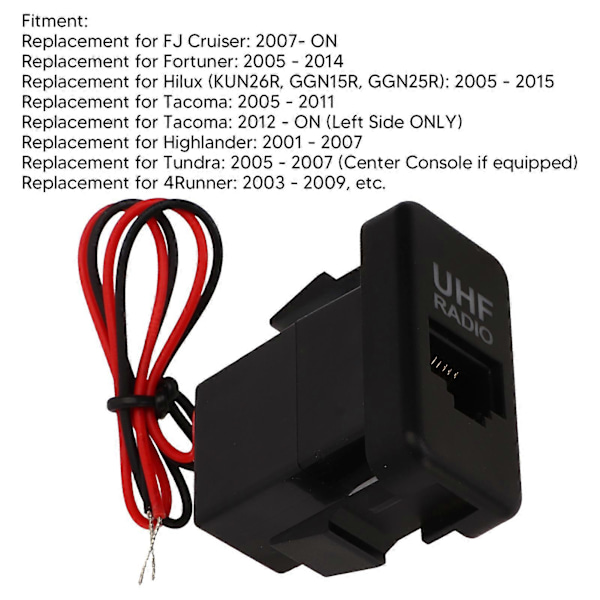 UHF-radio RJ45-liitin, sininen LED, läpivientityyppi, korvaa Tacoma FJ Cruiser 4Runnerin