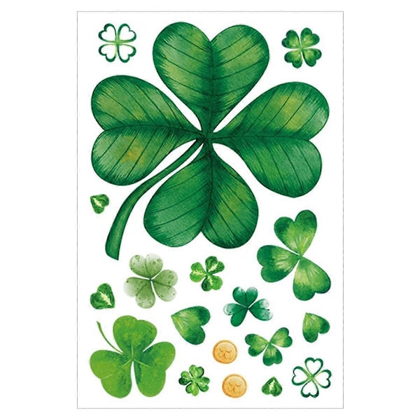 B St Patricks Day Dekorationer Klistermärken, St. 'S Day Fönsterdekorationer