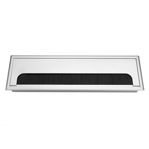 Firkantet Aluminium Skrivebord Datamaskin Ledning Kabel Ryddig Uttak Innfelt Hull Toppdeksel (Stor)