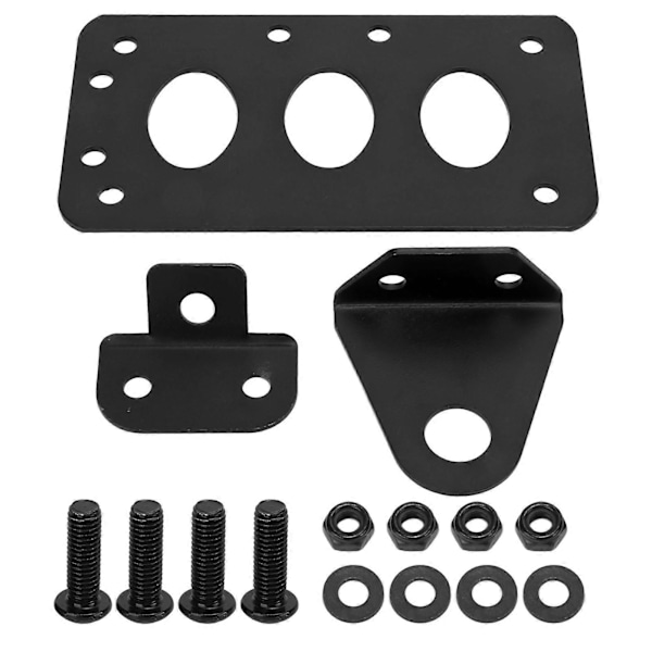 Universelt Motorsykkel Bremselys Brakett Kit Sidemontert Skiltplateholder Erstatning for Fatboy Iron 883 Svart