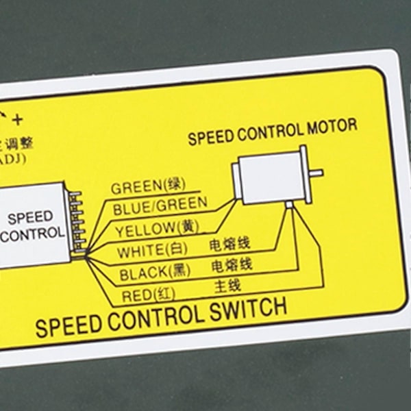 Motorvarvtalsregulator ABS Elektrisk Kontroller Knapp Sändningsmaskin AC 220V40W