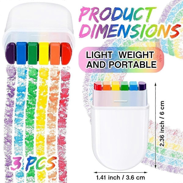 Regnbågs Ansiktsfärg Pride Ansikte Kroppsfärg Kit Regnbåge Sminkstift för Firanden Cosplay Födelsedags Sminktillbehör C