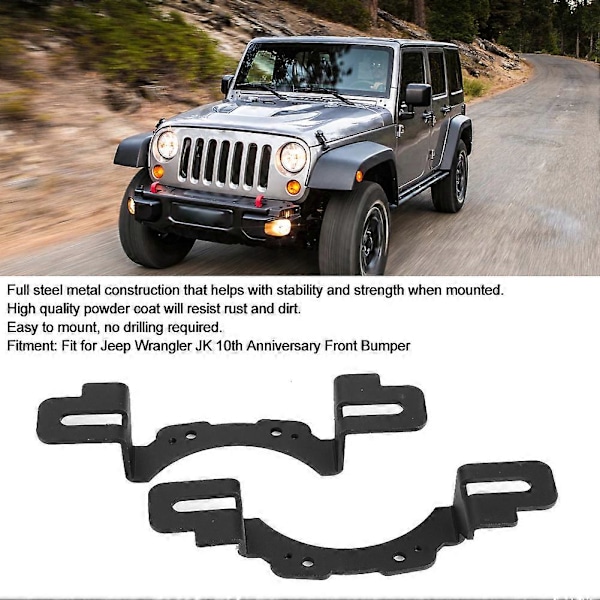 4in Frontfanger Tåkelys Monteringsbrakett Passer til Jeep Wrangler JK 10-årsjubileum