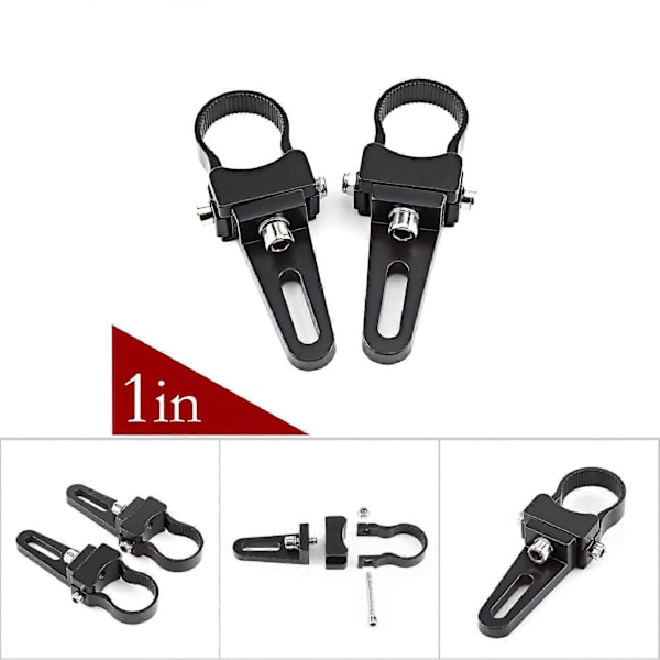 1\" Aluminium Rør Bull/Roll Bar Monteringsbeslag Klemmer Holder LED Bil Lastbil Off Road Arbejdslys