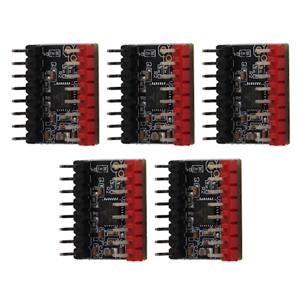 5 Sæt Step Motor Driver UART Mode Ultra Stille Modul med Køleplade TMC2209 Tilbehør