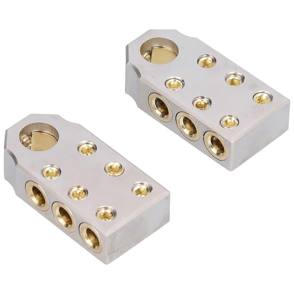 2 st Batteripoler Zinklegering Positiv Negativ Anslutning Universal 17,5 mm Håldiameter