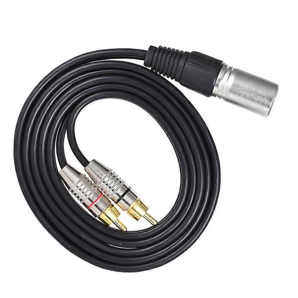 3M 1 XLR til 2 RCA hannplugg Stereo Lydkabel Kobling Y Splitter Ledning