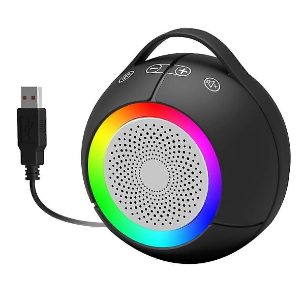 USB Datorhögtalare för Stationär PC Laptop Högtalare med Dynamiskt RGB-ljus, Ultraklart Ljud, Hög Volym, Djup Bas
